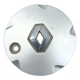 Calota Central Roda Renault Logan 1.0 16v 2012 2013 Prata
